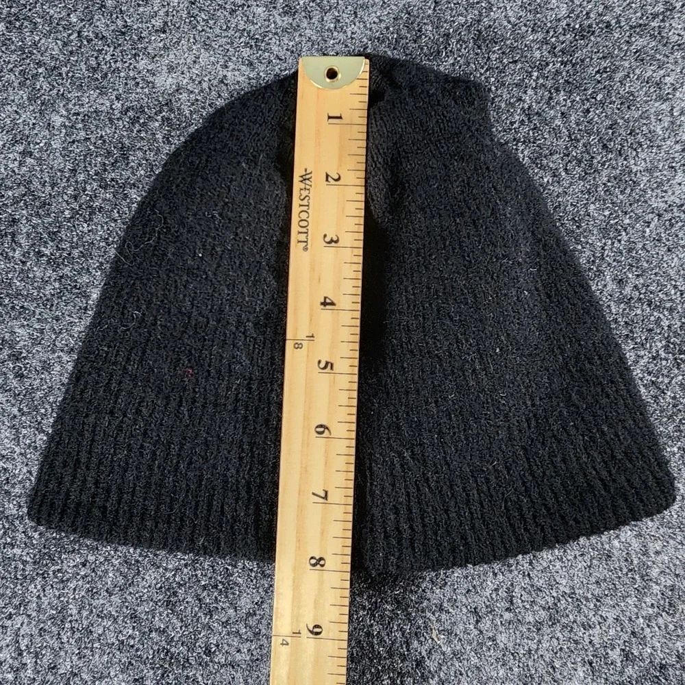 VTG Seneca Cayuga Industries 100%‎ Wool Beanie Black Made In USA Military